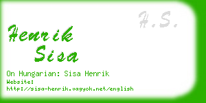 henrik sisa business card